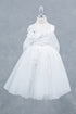 Elegant Floral Embellished Ruffle Back Dress 4-14